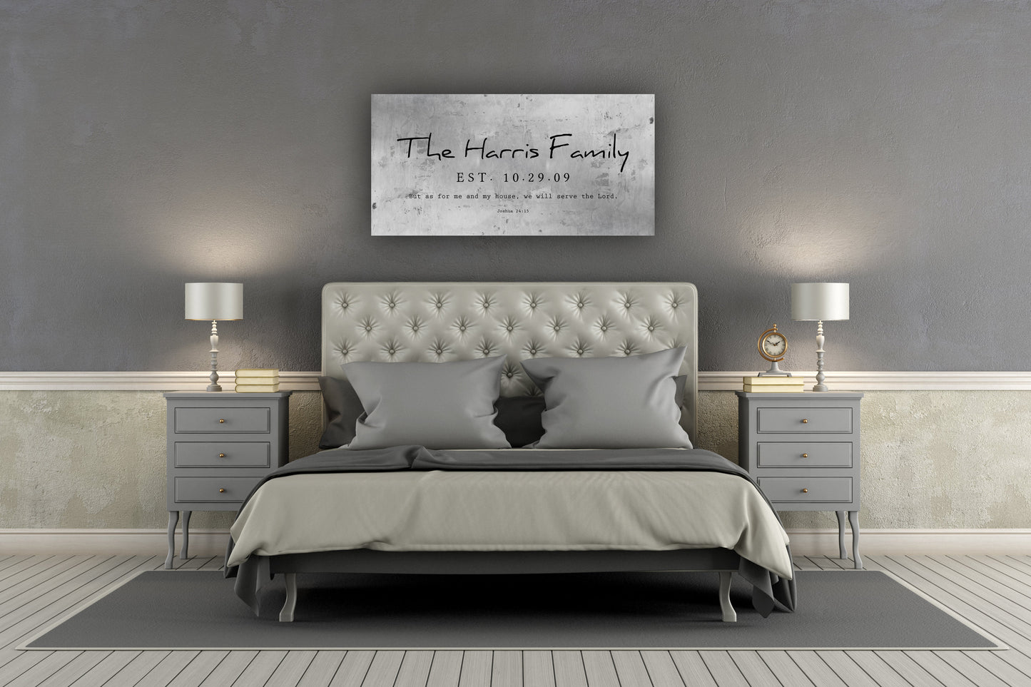 Joshua 24:15 Family Name Sign on Tin - HoneycombProverbs - Signs - Name Signs Wall Art