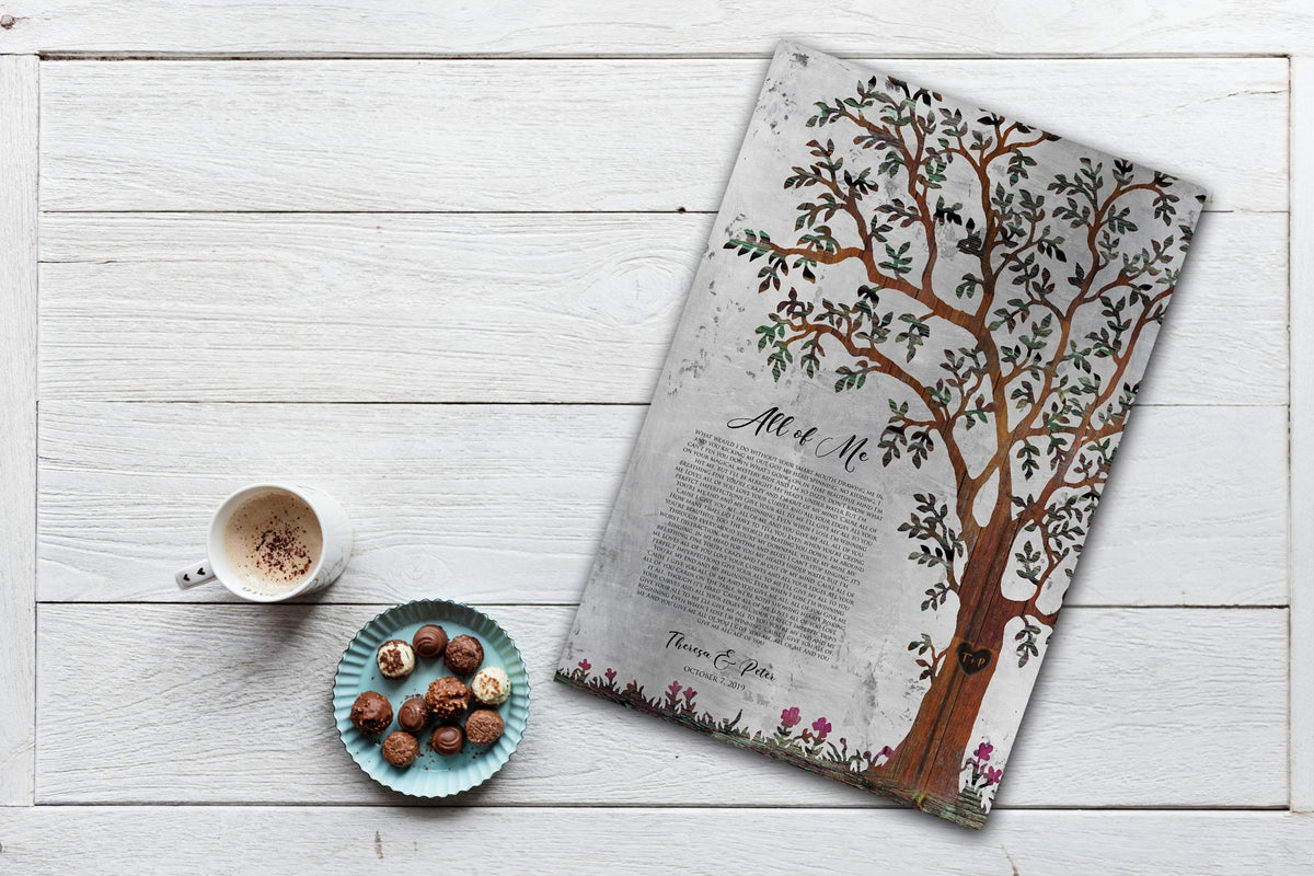 Our Tree, Custom Song Lyric Gift on Tin - HoneycombProverbs - Signs - Tin and Aluminum Gifts
