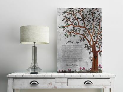 Our Tree, Custom Song Lyric Gift on Tin - HoneycombProverbs - Signs - Tin and Aluminum Gifts
