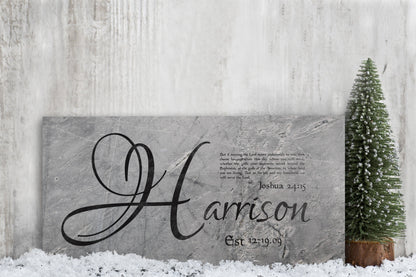 Personalized Family Name Sign on Tin - HoneycombProverbs - Signs - Name Signs Wall Art