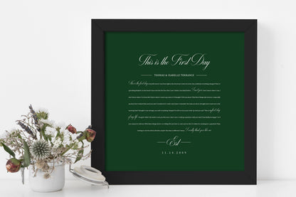 1st Year Anniverary Gift, Paper Anniversary Gift, Song Lyrics on Paper, 1st Wedding Anniversary Gift, Framed Lyric, Song Print, Wedding Gift - HoneycombProverbs - Gifts For The Couple - 1st Year Paper Gifts