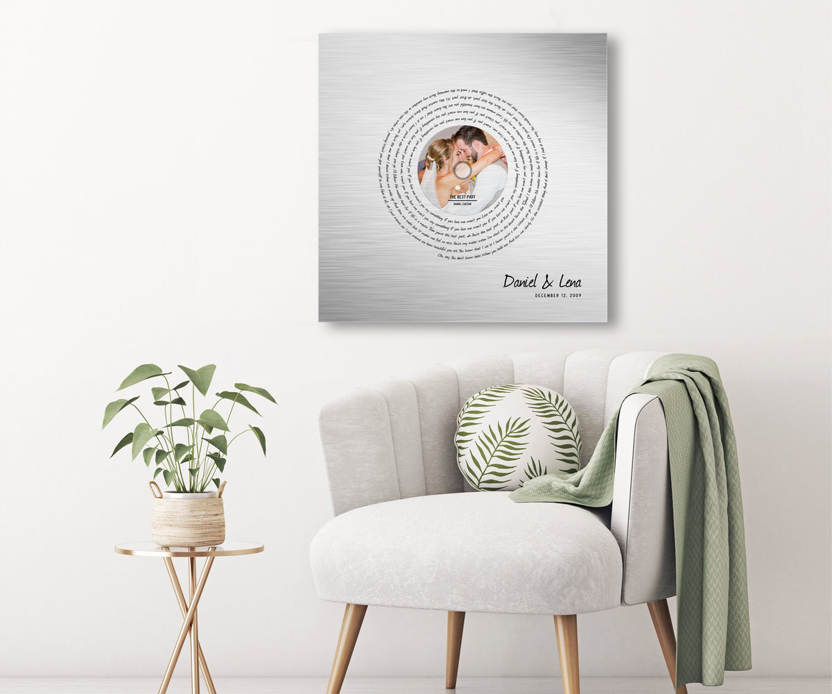 Song Lyric Record on Tin - HoneycombProverbs - Signs - Tin and Aluminum Gifts