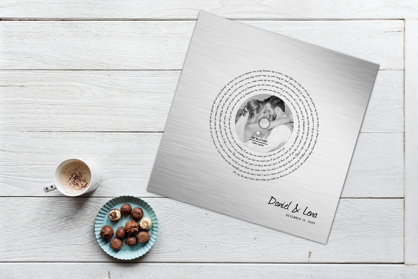 Song Lyric Record on Tin - HoneycombProverbs - Signs - Record Album Lyrics Art