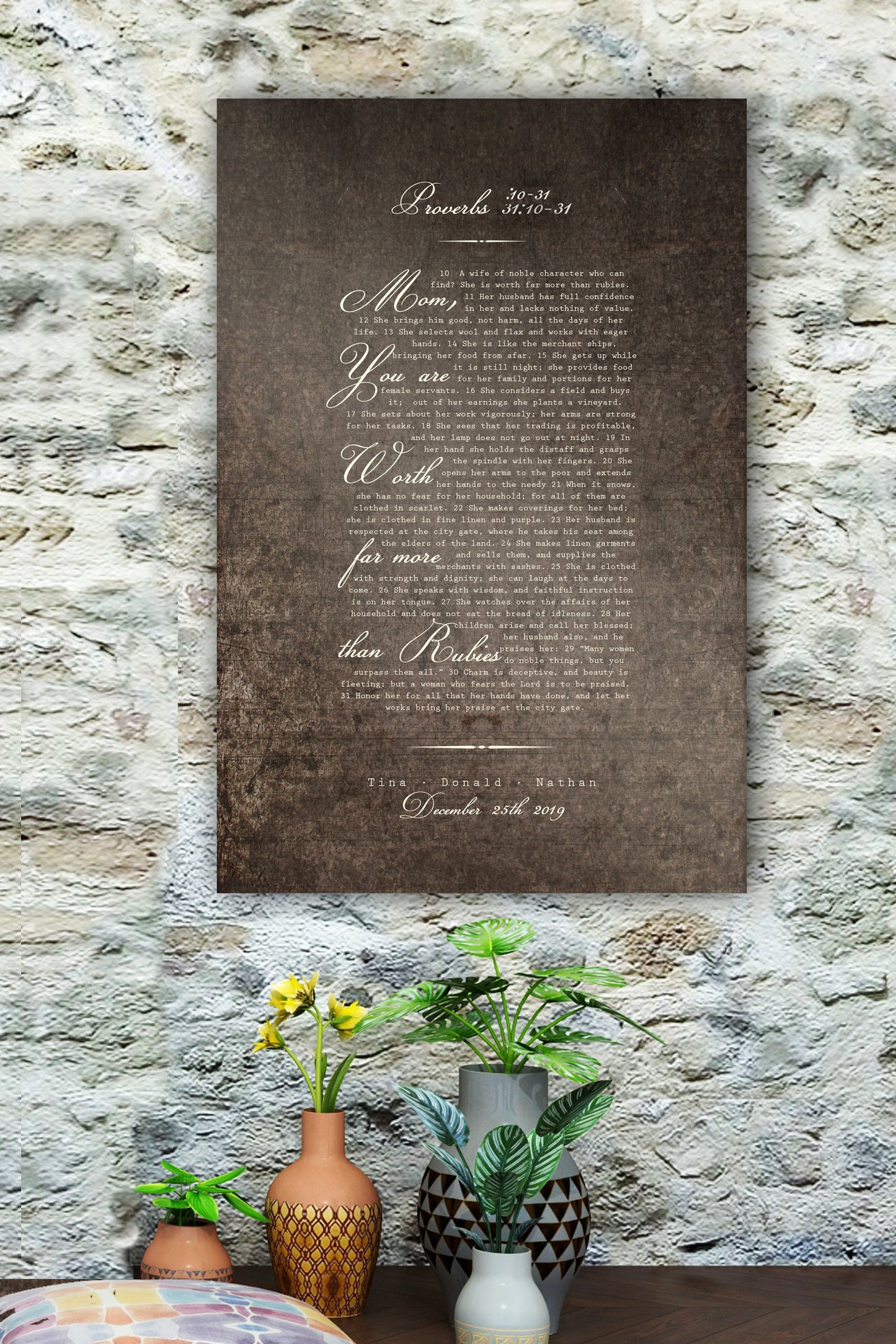 Proverbs 31 Metal Sign for Her - HoneycombProverbs - Signs - Christian Wall Art