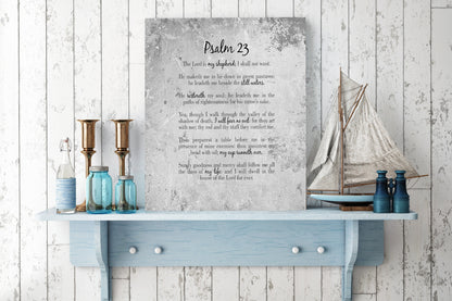 Farmhouse Industrial Psalm 23 Sign - HoneycombProverbs - Signs - Christian Wall Art