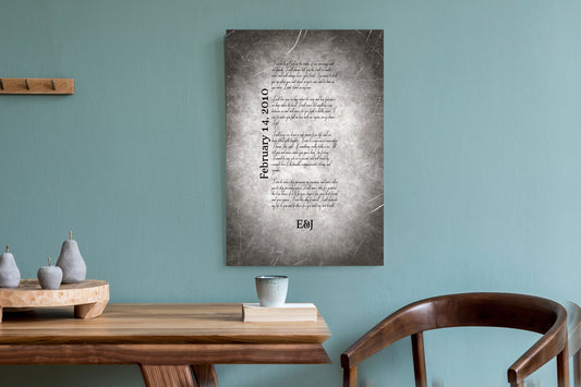 Grunge Metal Song Lyric Sign on Tin - HoneycombProverbs - Gifts For The Couple - Vintage Lyrics Wall Art