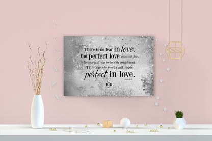 Monogrammed 1 John 4:18 Sign Custom Wedding Plaque - HoneycombProverbs - Signs - Tin and Aluminum Gifts