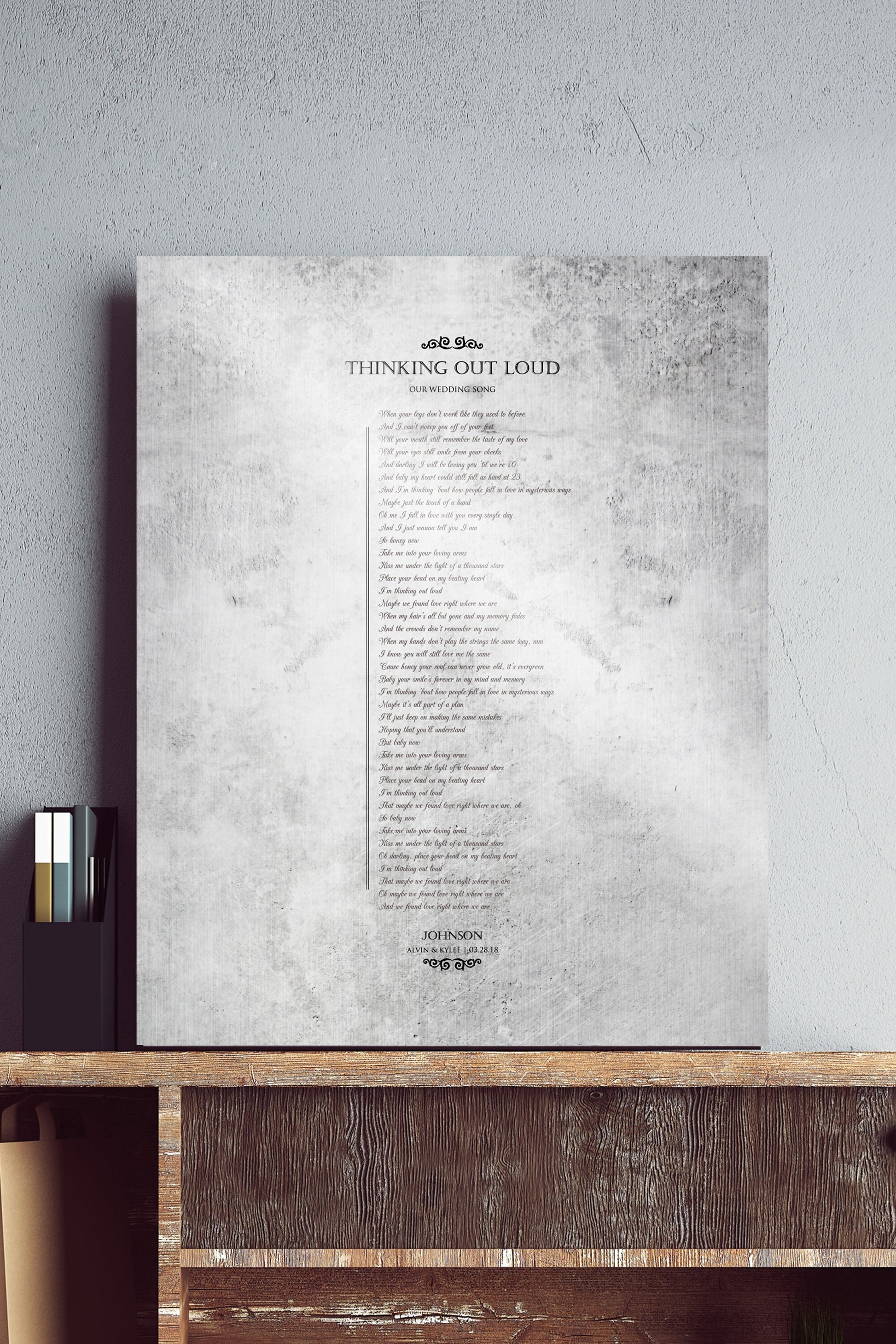 Our Wedding Song, First Dance on Tin - HoneycombProverbs - Signs - Tin and Aluminum Gifts