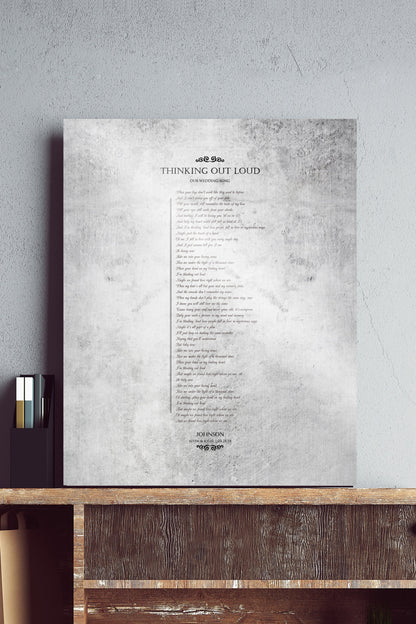 Personalized Tinted Tin Song Lyric Sign