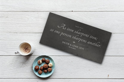 Iron Sharpens Iron Sign, Personalized Anniversary Gift - HoneycombProverbs - Signs - Iron Anniversary Gifts