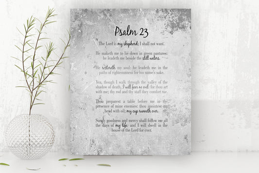 Farmhouse Industrial Psalm 23 Sign - HoneycombProverbs - Signs - Christian Wall Art