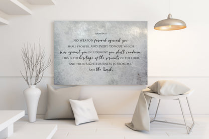 Isaiah 54:17 Distrssed Metal Bible Verse Art - HoneycombProverbs - Wall Decor - Christian Wall Art