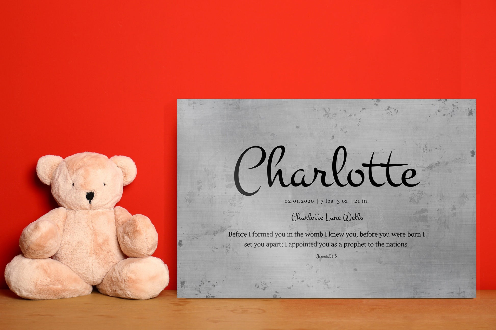 Child's Custom Name Sign, Jeremiah 1:5 - HoneycombProverbs - Wall Decor - Name Signs Wall Art