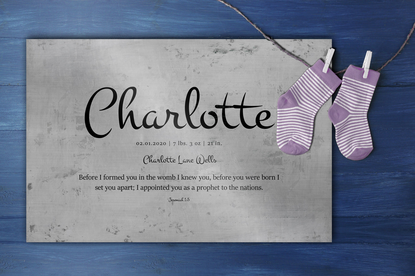 Child's Custom Name Sign, Jeremiah 1:5 - HoneycombProverbs - Wall Decor - Name Signs Wall Art