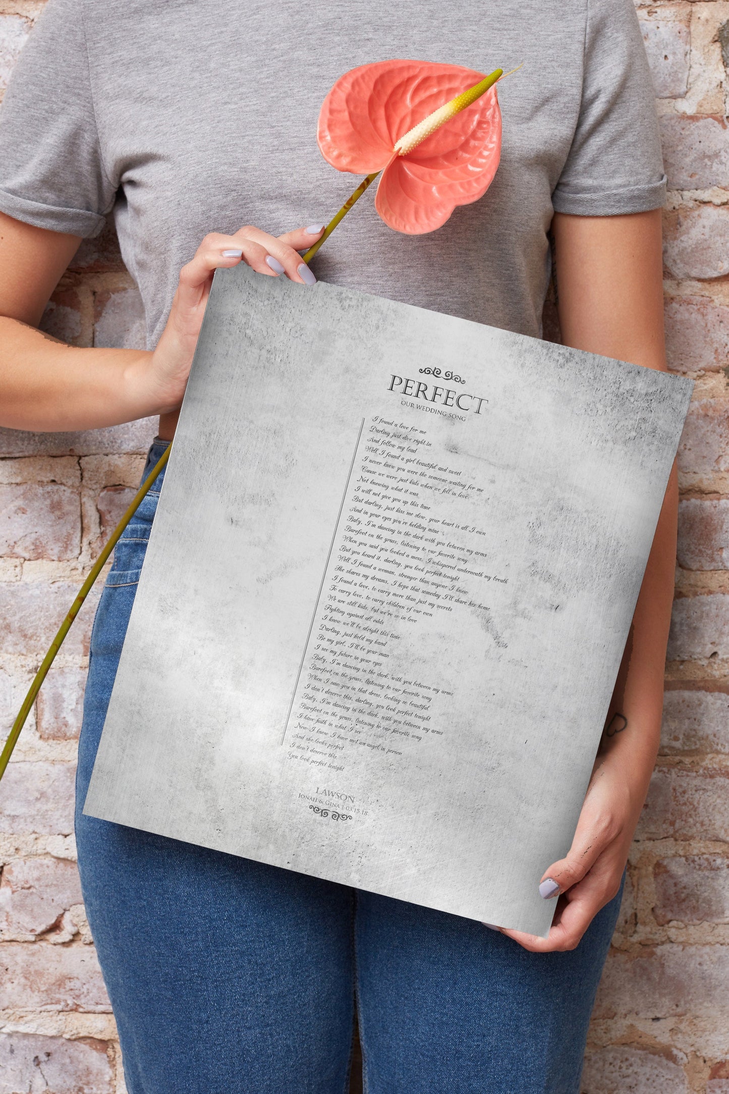 Our Wedding Song, First Dance on Tin - HoneycombProverbs - Gifts For The Couple - Vintage Lyrics Wall Art