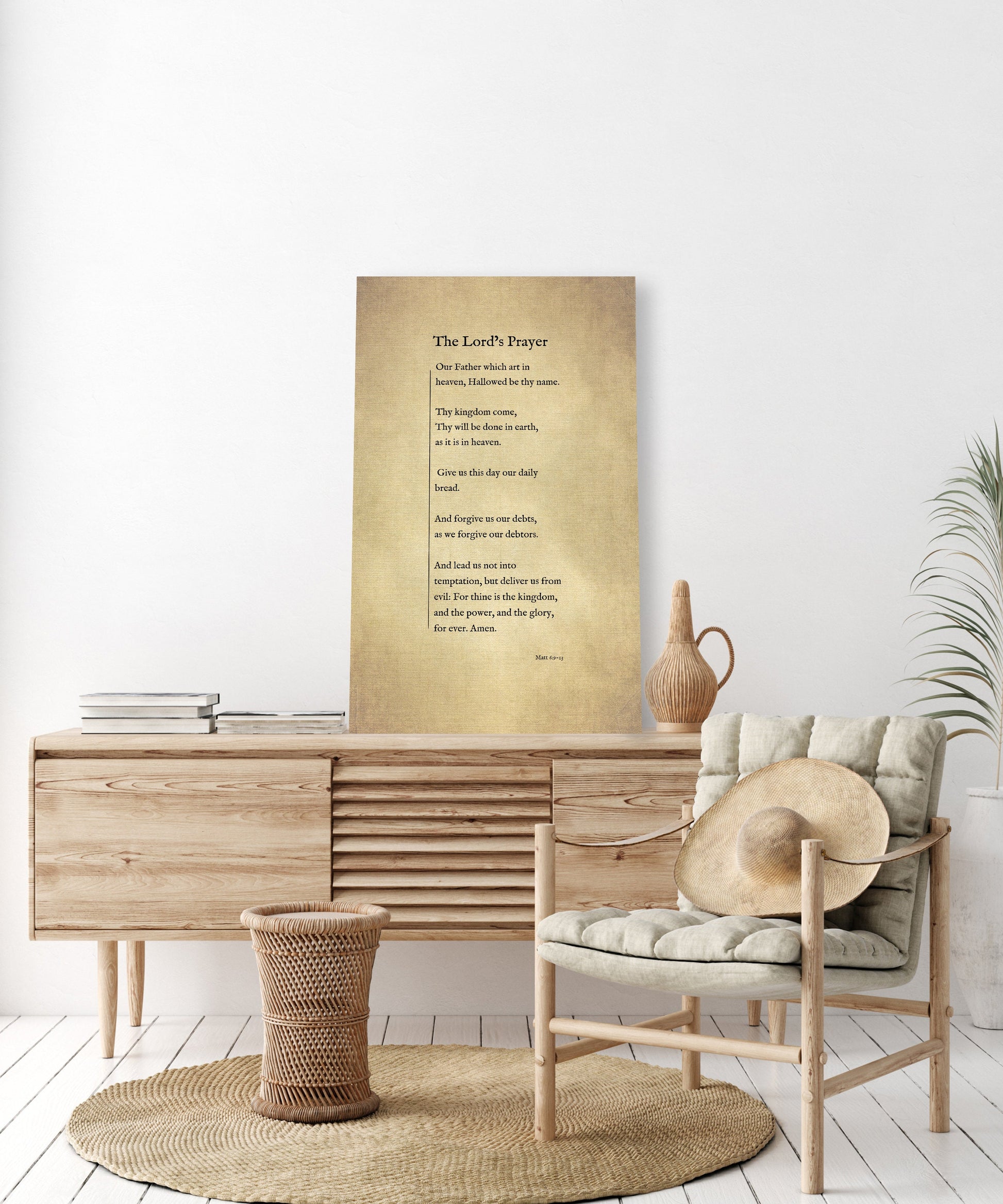 The Lord's Prayer on Canvas, Christian Wall Art, Inspirational Decor, Encouraging Gift, Gift for Mom, Sympathy Gift for, Uplifting Gift for - HoneycombProverbs - Digital Prints - Christian Wall Art