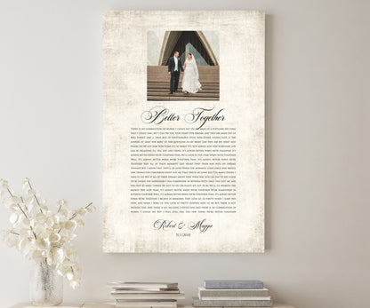 Photo Gift with Song on Cotton - HoneycombProverbs - Wall Decor - Photo Lyrics Wall Art