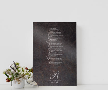 Iron Anniversary Gift, 6th Anniversary Gift, Monogram Anniversary Gift, Iron Gift, Anniversary Iron Gift, Our Song, 6 Year Anniversary Gift - HoneycombProverbs - Gifts For The Couple - Iron Anniversary Gifts