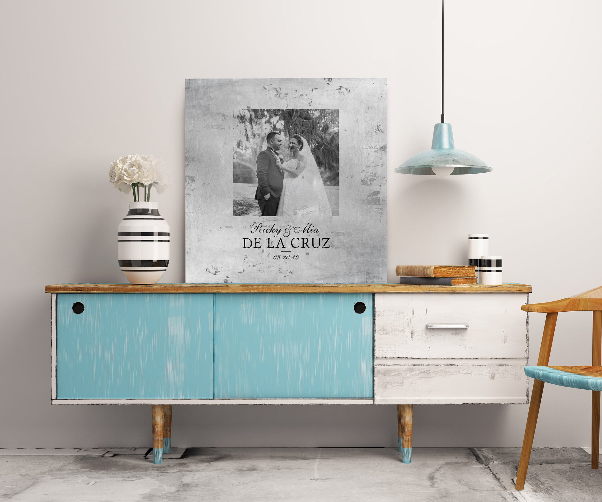 Farmhouse Rustic Photo Tin Anniversary Gift - HoneycombProverbs - Signs - Photo Plaques