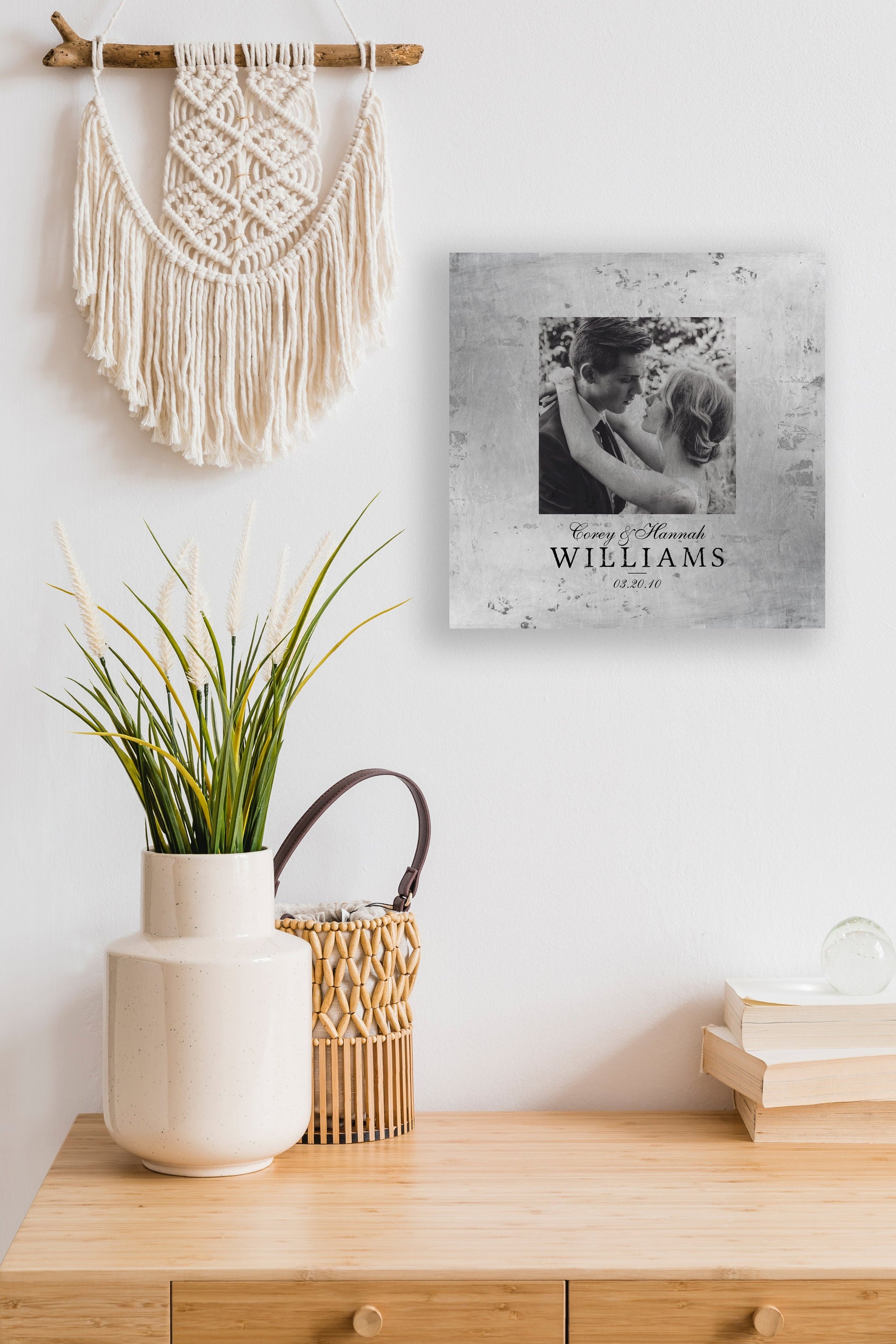 Farmhouse Rustic Photo Tin Anniversary Gift - HoneycombProverbs - Signs - Photo Plaques