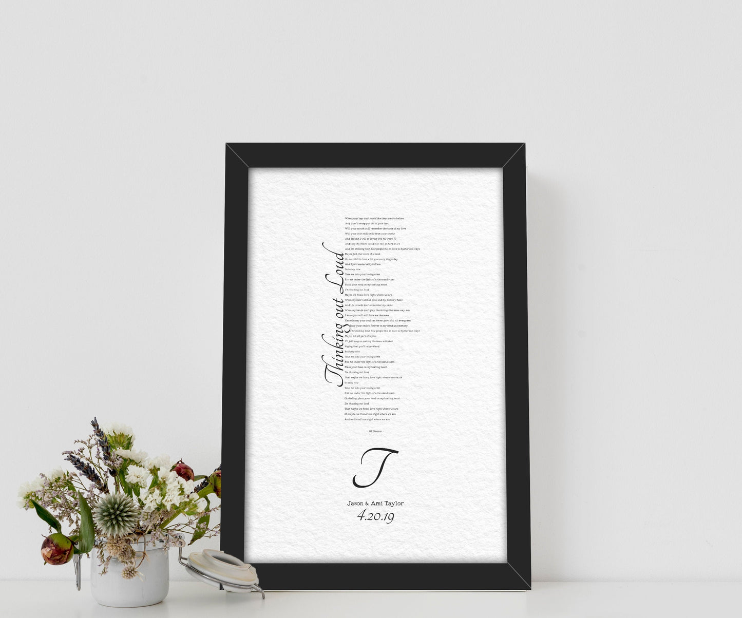1 Year Anniversary Gift for Wife, 1st Anniversary Gift for Husband, Anniversary Paper Gift, Personalized Anniversary Gift, Wedding Song Gift - HoneycombProverbs - Gifts For The Couple - 1st Year Paper Gifts