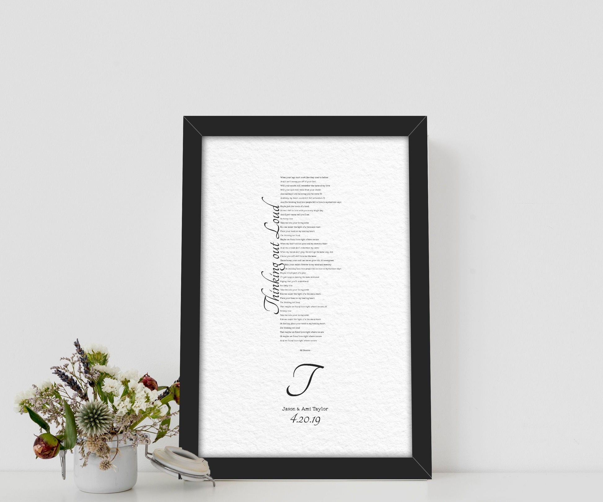 1 Year Anniversary Gift for Wife, 1st Anniversary Gift for Husband, Anniversary Paper Gift, Personalized Anniversary Gift, Wedding Song Gift - HoneycombProverbs - Gifts For The Couple - 1st Year Paper Gifts