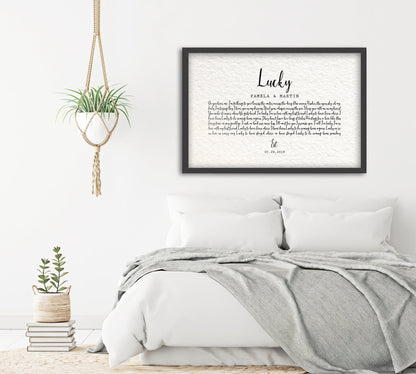 Paper Anniversary Gift, First Dance, Framed Wedding Song, 1st Anniversary Gift, First Wedding Annivesary Paper Gift, 1 year - HoneycombProverbs - Gifts For The Couple - 1st Year Paper Gifts