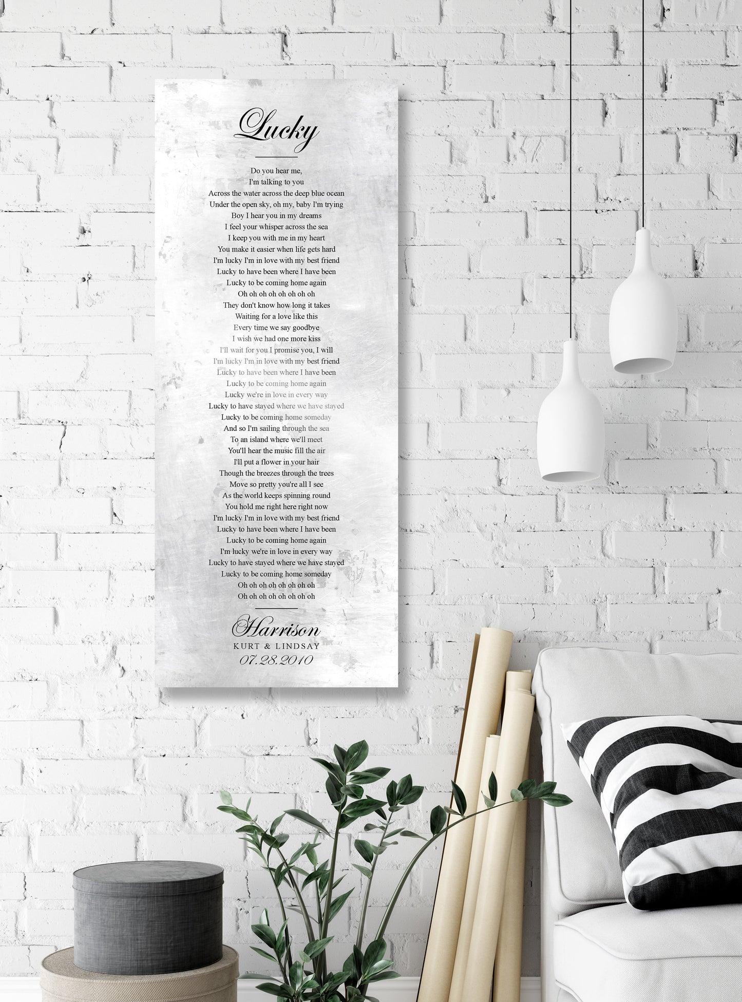 Wedding Song on Tin - HoneycombProverbs - Gifts For The Couple - Vintage Lyrics Wall Art