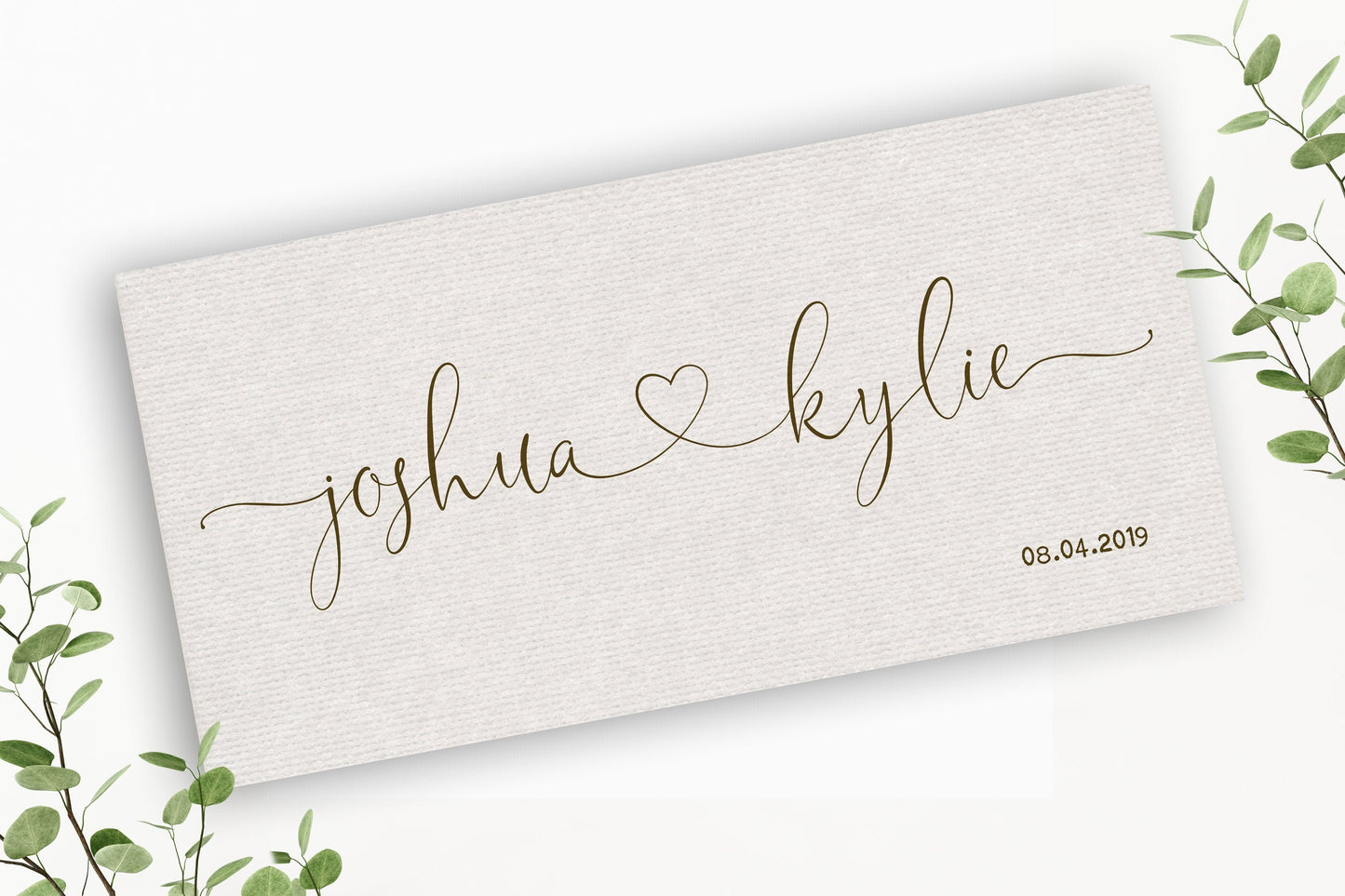 Heart Names on Cotton - HoneycombProverbs - Gifts For The Couple - Name Signs Wall Art