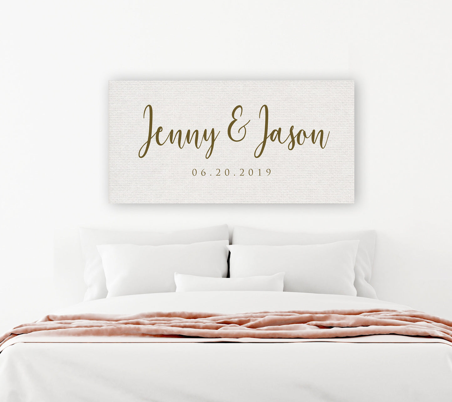 His and Her Cotton Name Canvas - HoneycombProverbs - Giclée - Name Signs Wall Art