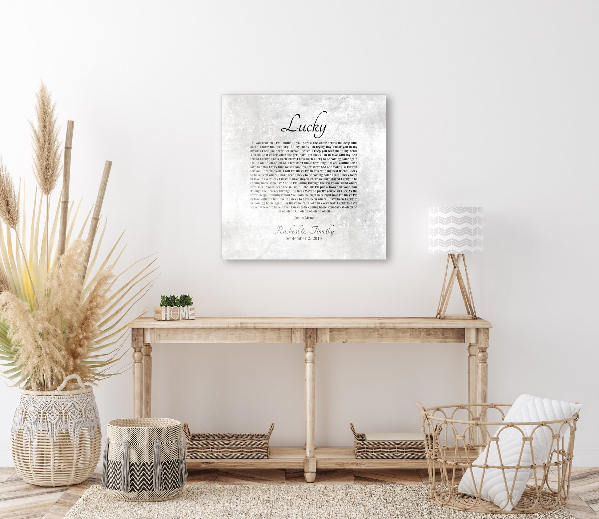 Rustic 10 Year tin Gift, Our Song on Tin - HoneycombProverbs - Signs - Rustic Lyrics Wall Decor