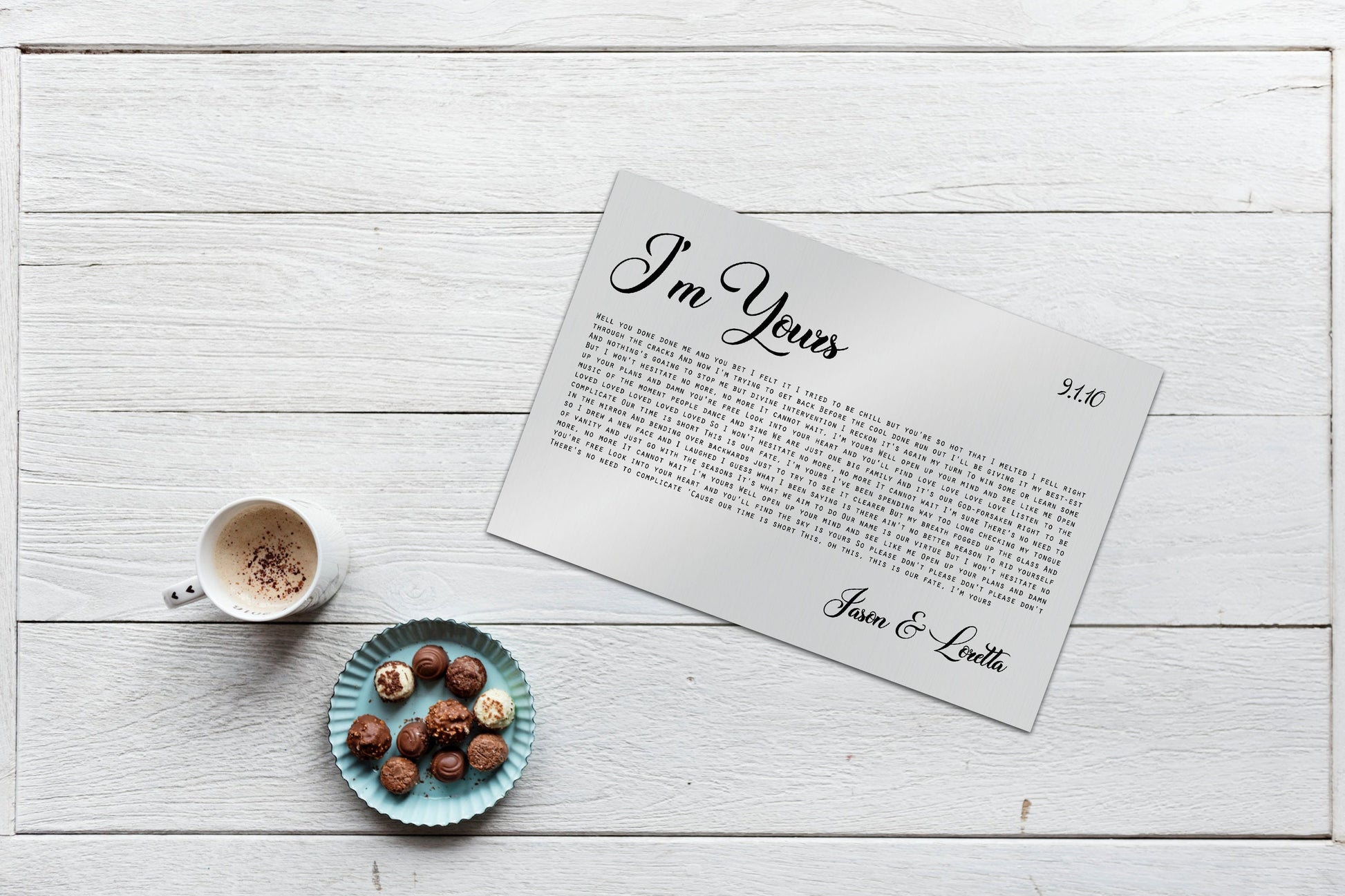 Tin Anniversary Song Print - HoneycombProverbs - Signs - Modern Lyrics Wall Decor