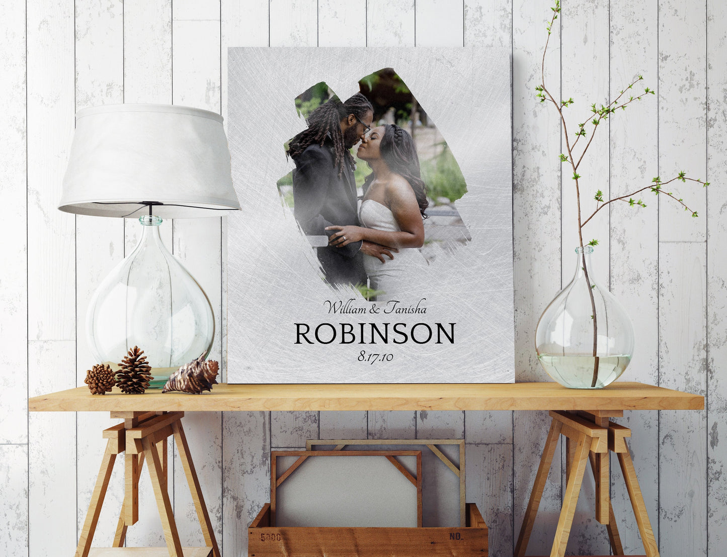 Photo Gift on Tin, 10th Anniversary Tin Gift - HoneycombProverbs - Gifts For The Couple - Photo Plaques