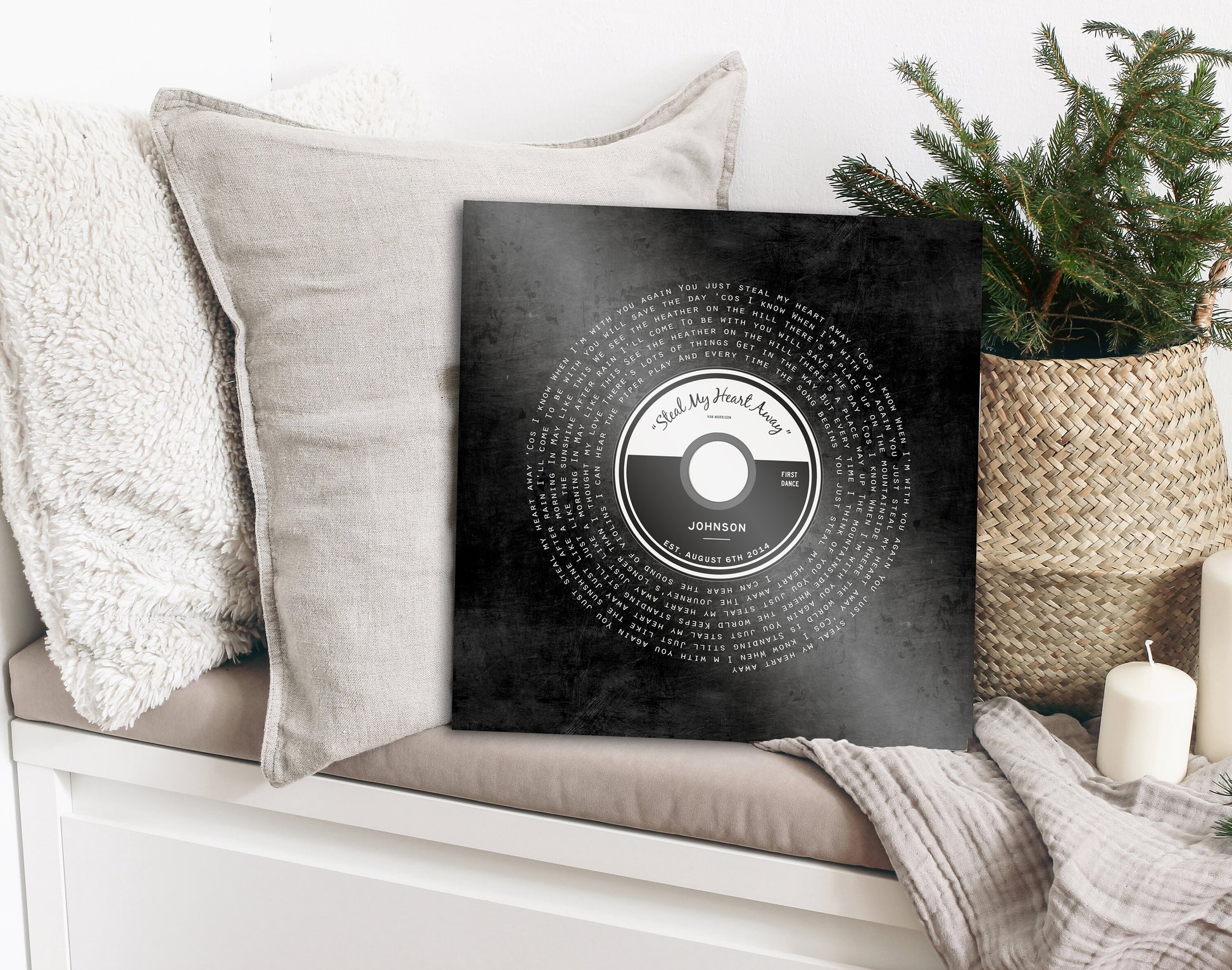 Iron "Record" Personalized Song Lyric Sign - HoneycombProverbs - Signs - Record Album Lyrics Art