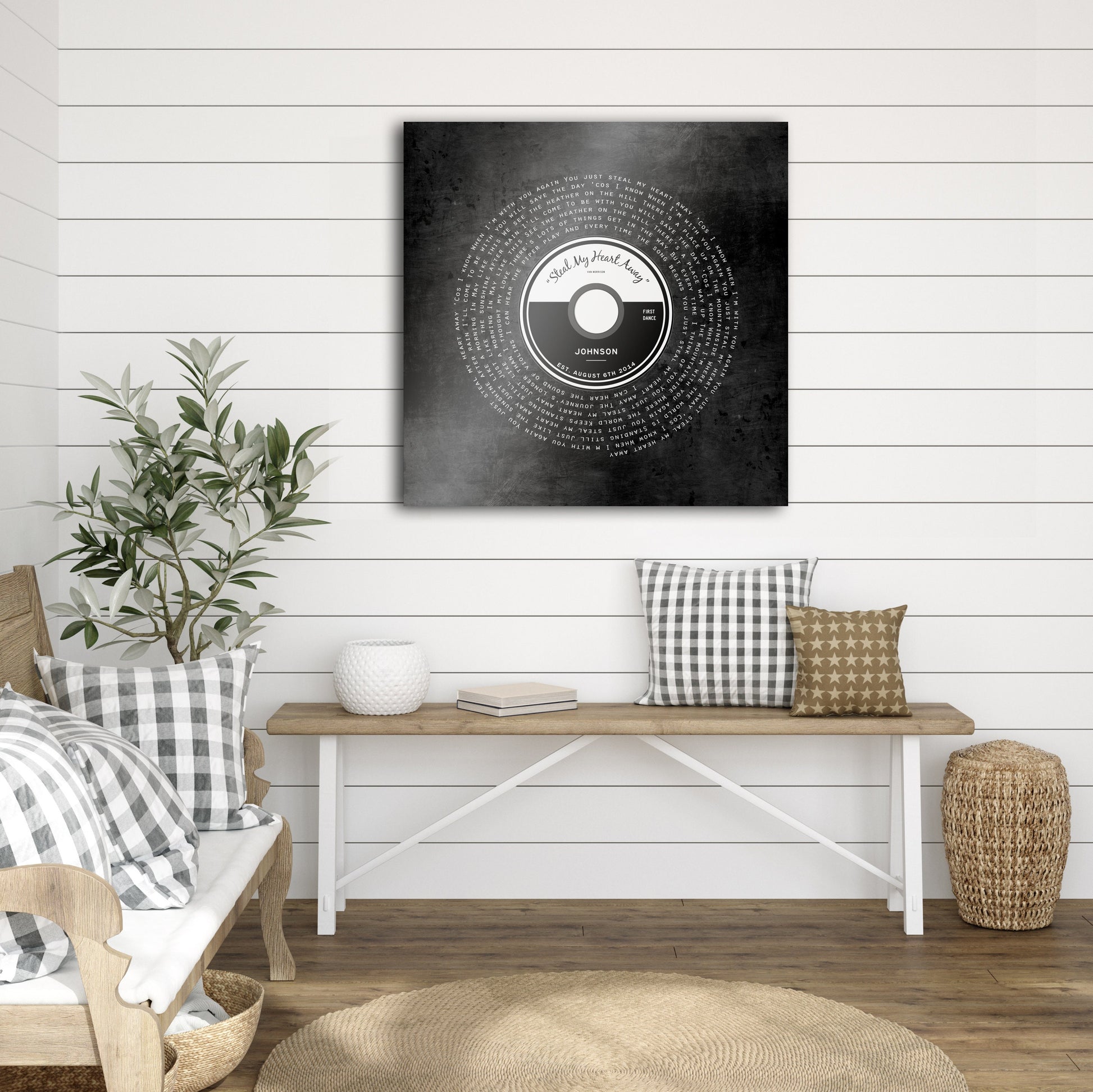 Iron "Record" Personalized Song Lyric Sign - HoneycombProverbs - Signs - Record Album Lyrics Art