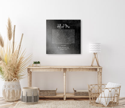 Personalized Anniversary Gift, First Dance Lyrics on Iron - HoneycombProverbs - Wall Decor - Iron Anniversary Gifts