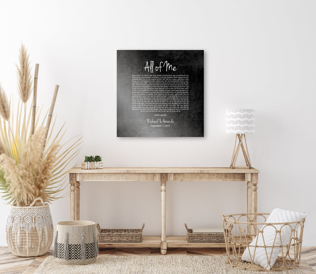 Rugged Custom Song Lyric Art - HoneycombProverbs - Wall Decor - Iron Anniversary Gifts