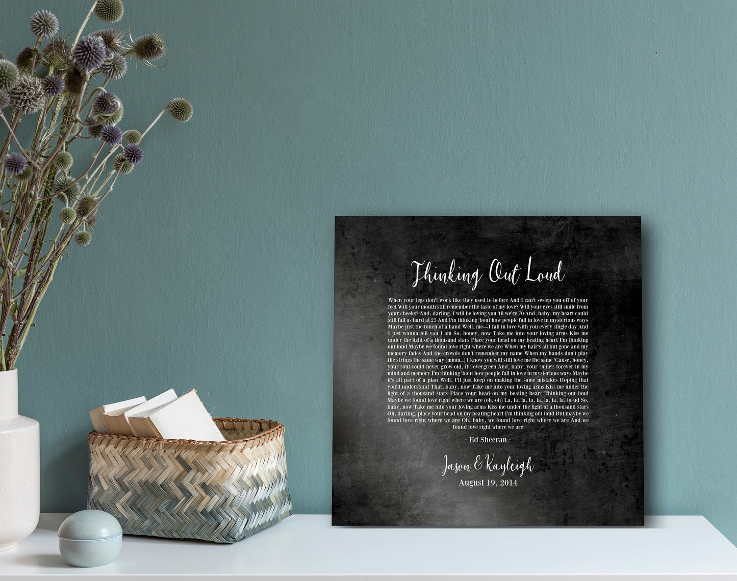 Personalized Anniversary Gift, First Dance Lyrics on Iron - HoneycombProverbs - Wall Decor - Iron Anniversary Gifts