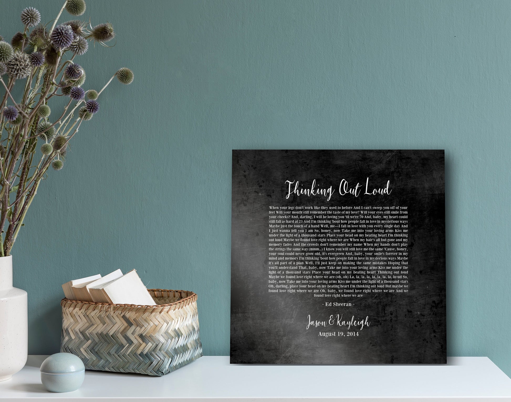 Rugged Custom Song Lyric Art - HoneycombProverbs - Wall Decor - Rustic Lyrics Wall Decor