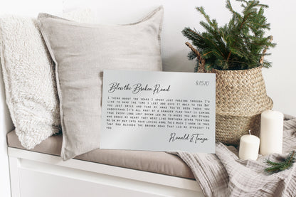 Tin Anniversary Song Print - HoneycombProverbs - Signs - Tin and Aluminum Gifts