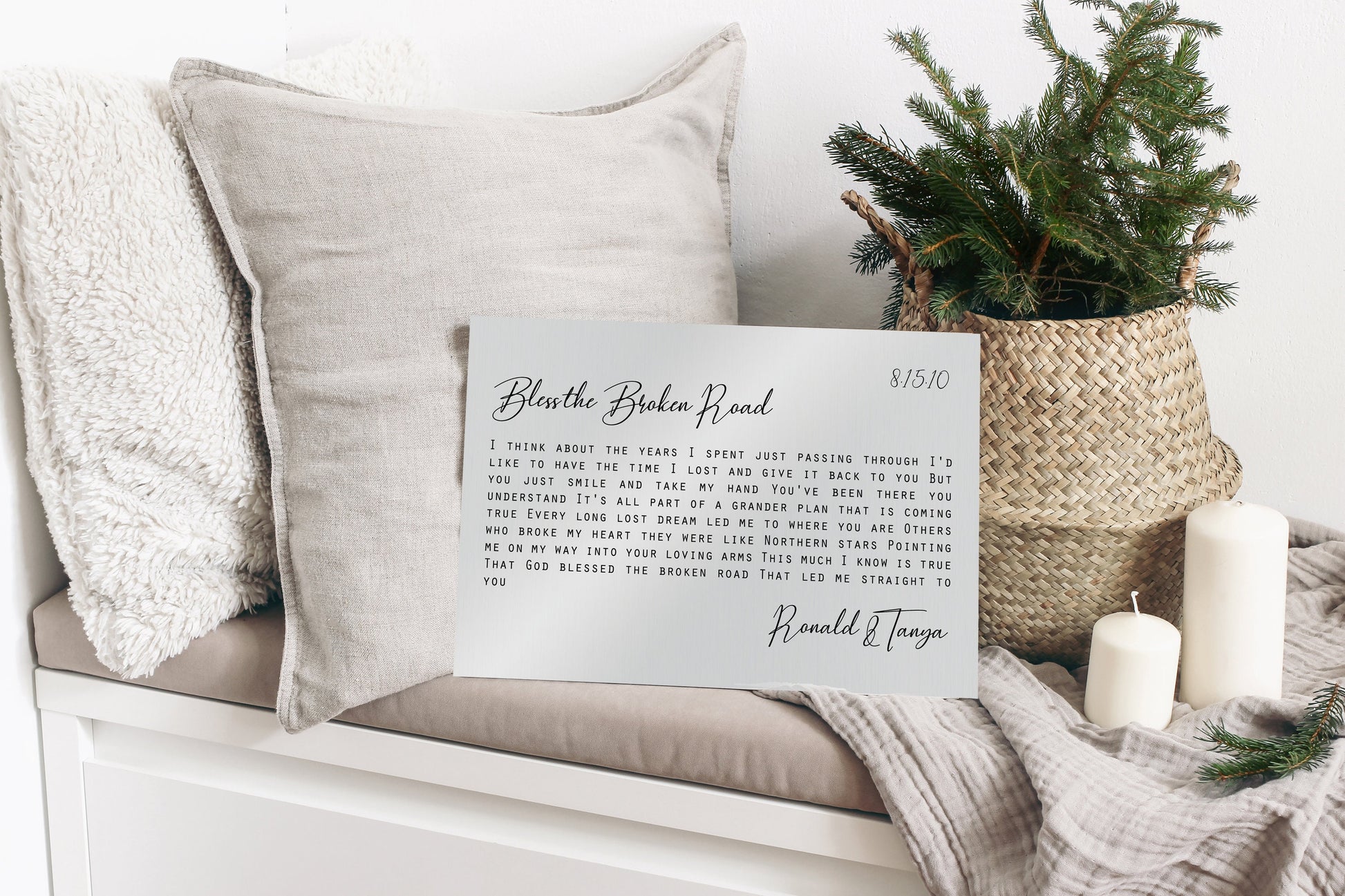 Tin Anniversary Song Print - HoneycombProverbs - Signs - Modern Lyrics Wall Decor