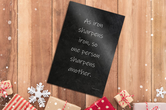 As Iron Sharpens Iron, Christian - HoneycombProverbs - Signs - Christian Wall Art