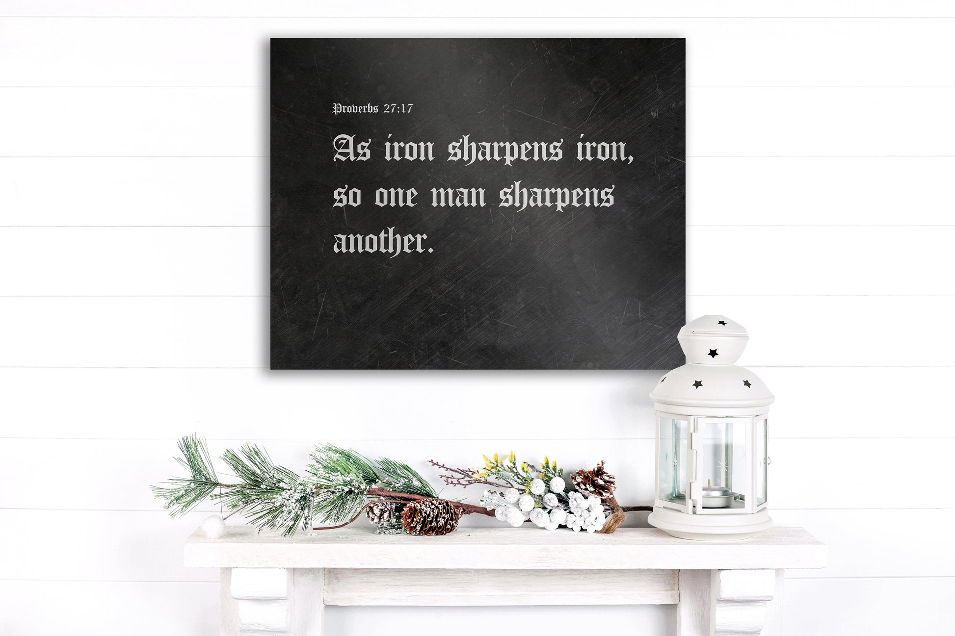 As Iron Sharpens Iron, Iron Gift - HoneycombProverbs - Gifts For The Couple - Christian Wall Art