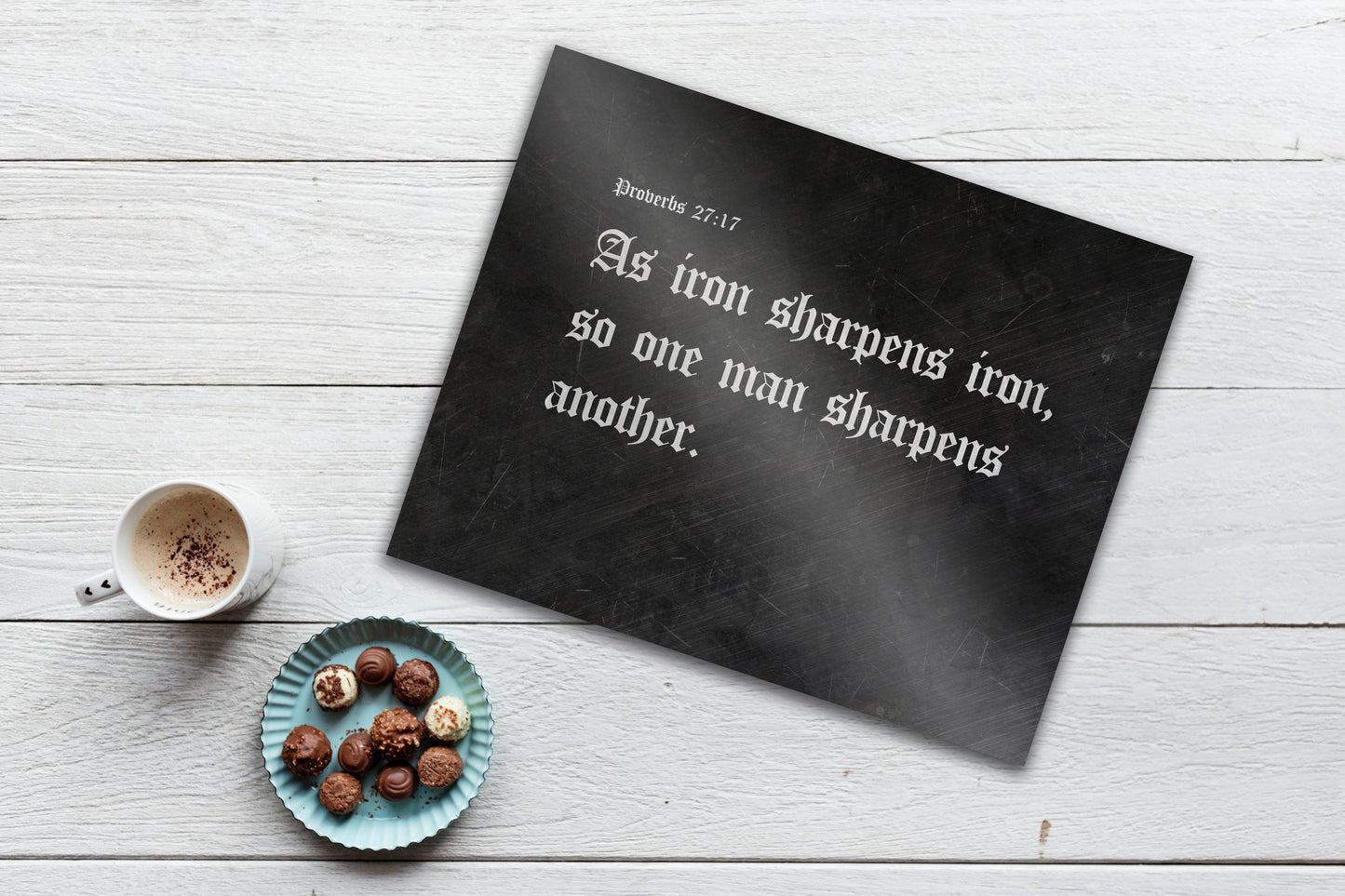 Iron Sharpens Iron, Iron Gift - HoneycombProverbs - Gifts For The Couple - Christian Wall Art