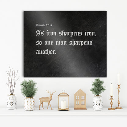 Iron Sharpens Iron, size and option view, 6th anniversary iron