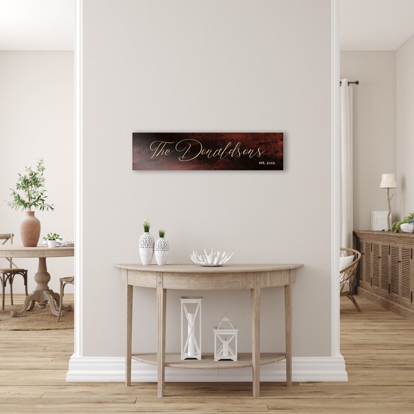 Family Name Sign, Bronze Anniversary - HoneycombProverbs - Gifts For The Couple - Name Signs Wall Art