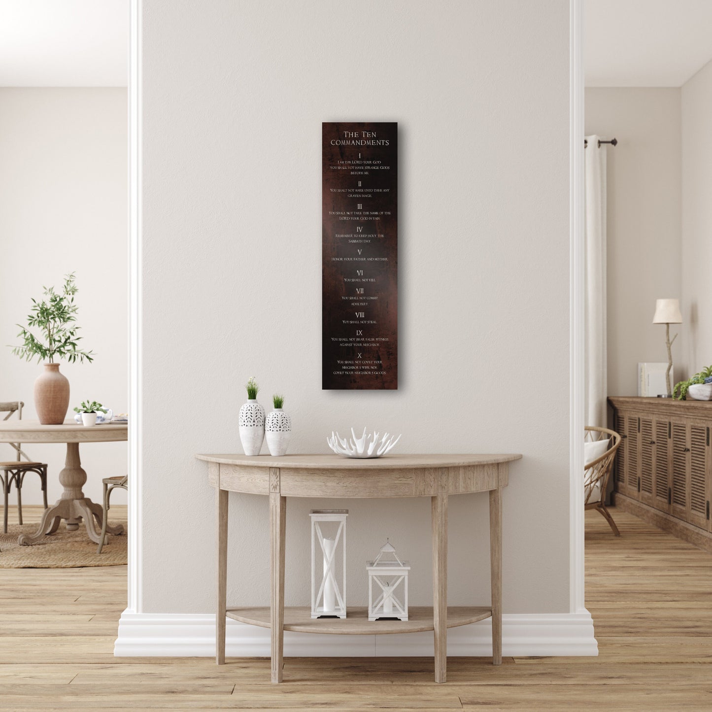 Ten Commandments, Bronze - HoneycombProverbs - Religious Home & Decor - Christian Wall Art