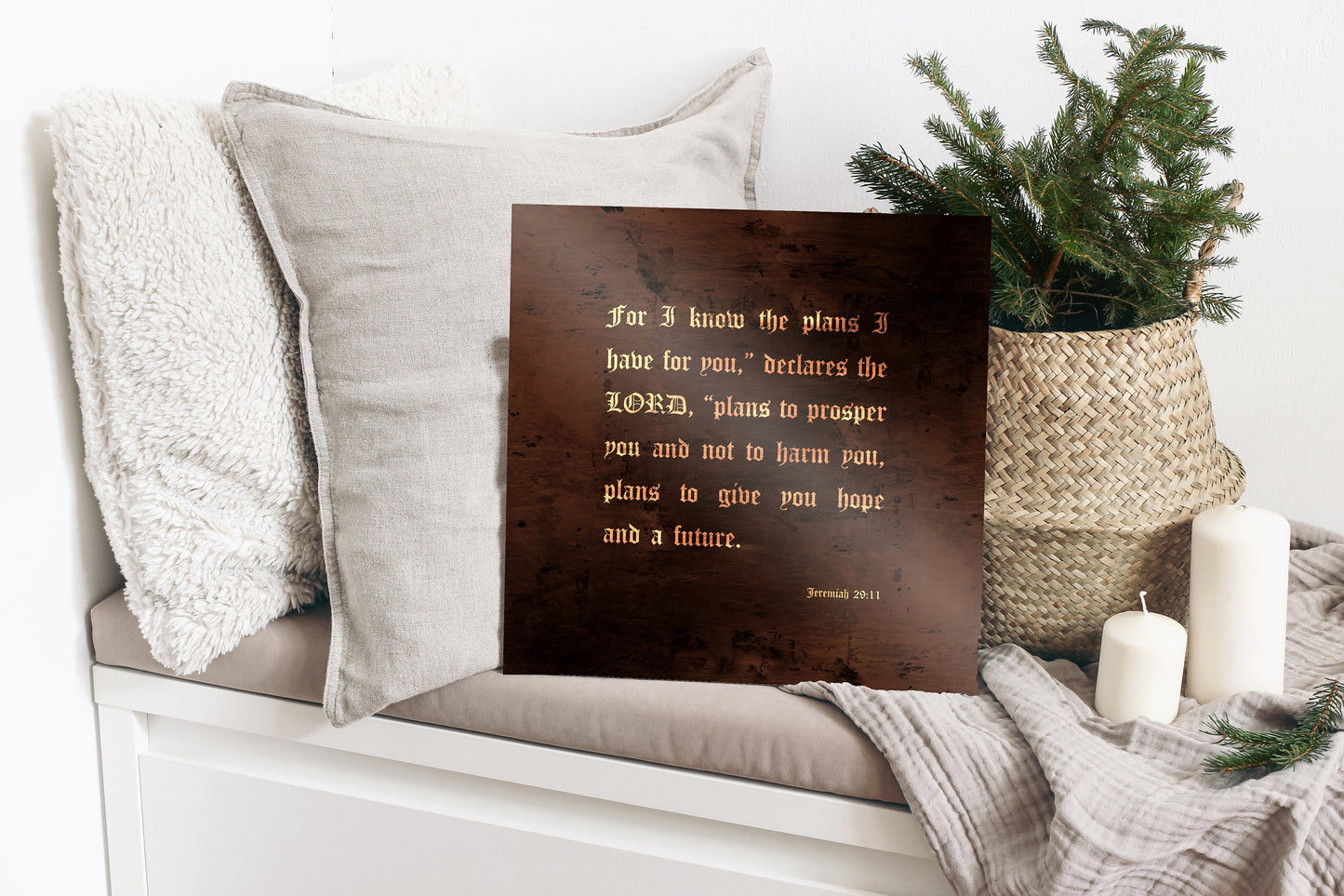 Jeremiah 29:11, For I know the plans I have for you Inspirational Sign - HoneycombProverbs - Wall Decor - Christian Wall Art