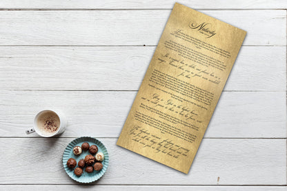 Nativity Story Sign in Rustic Gold - HoneycombProverbs - Signs - 