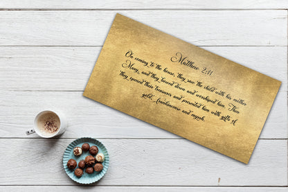 Matthew 2:11 Rustic Christmas Scripture Sign - HoneycombProverbs - Signs - 